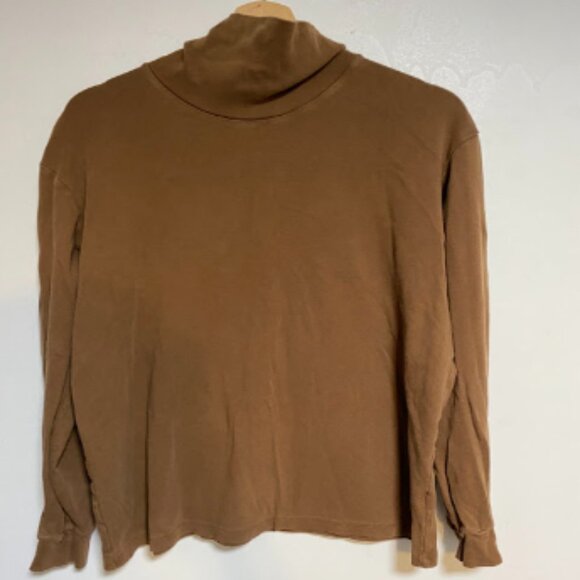 UNIQLO Long-Sleeve Turtleneck Women's Brown Shirt Size L - Picture 10 of 10